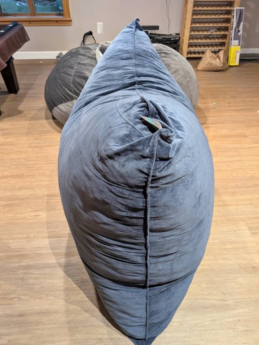 Lovesac PillowSac Azure Velvet Cover – Excellent Like New Condition